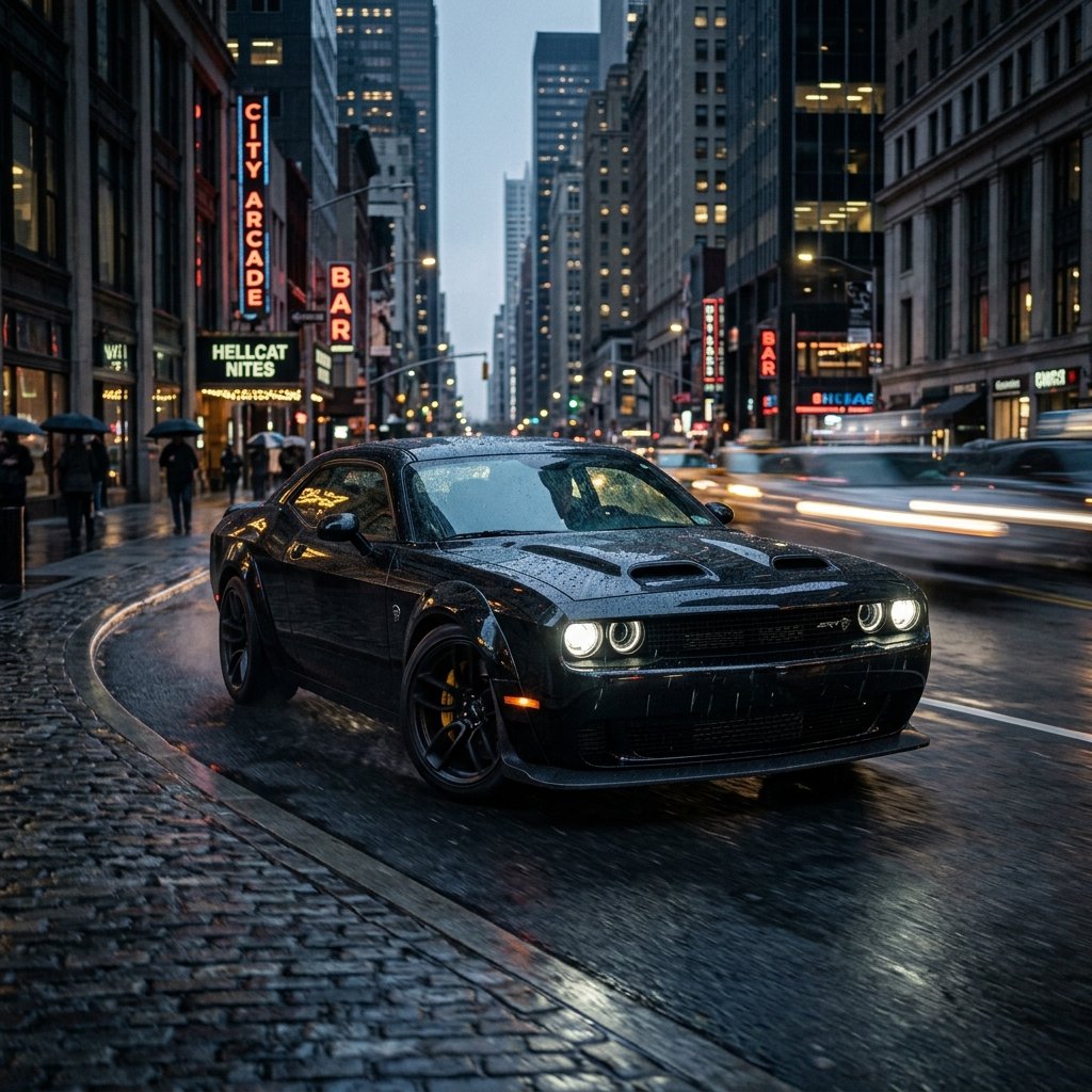 Reliable nationwide car shipping service transporting a Dodge Challenger Hellcat door to door